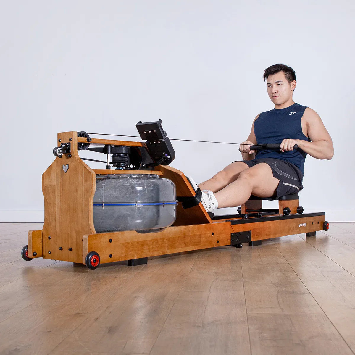 ROWER-760 Water Resistance Foldable Rowing Machine, Oak Frame, 200kg Cap