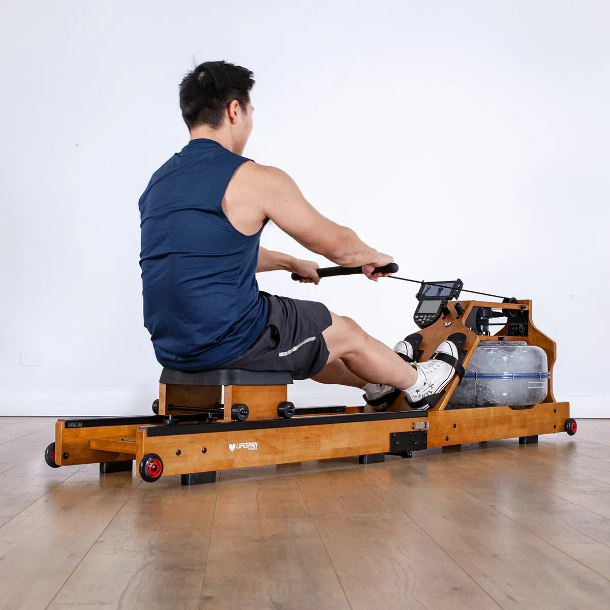 ROWER-760 Water Resistance Foldable Rowing Machine, Oak Frame, 200kg Cap