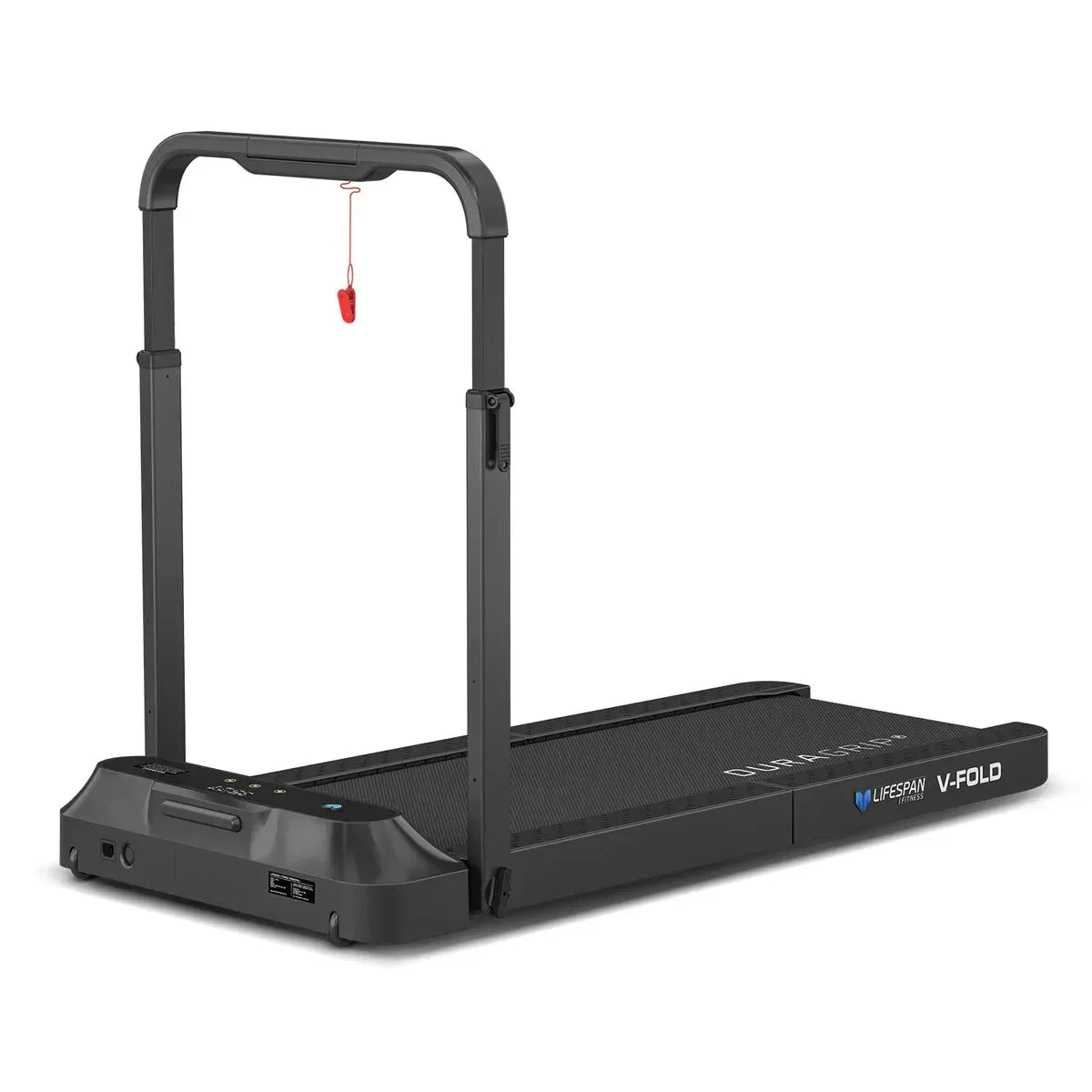 V-FOLD Treadmill with ErgoDesk Automatic Standing Desk 1500mm in White/Black with Cable Management