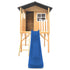 Burleigh Timber Cubby House with 2.2m Slide in Blue, Kids Playhouse Set