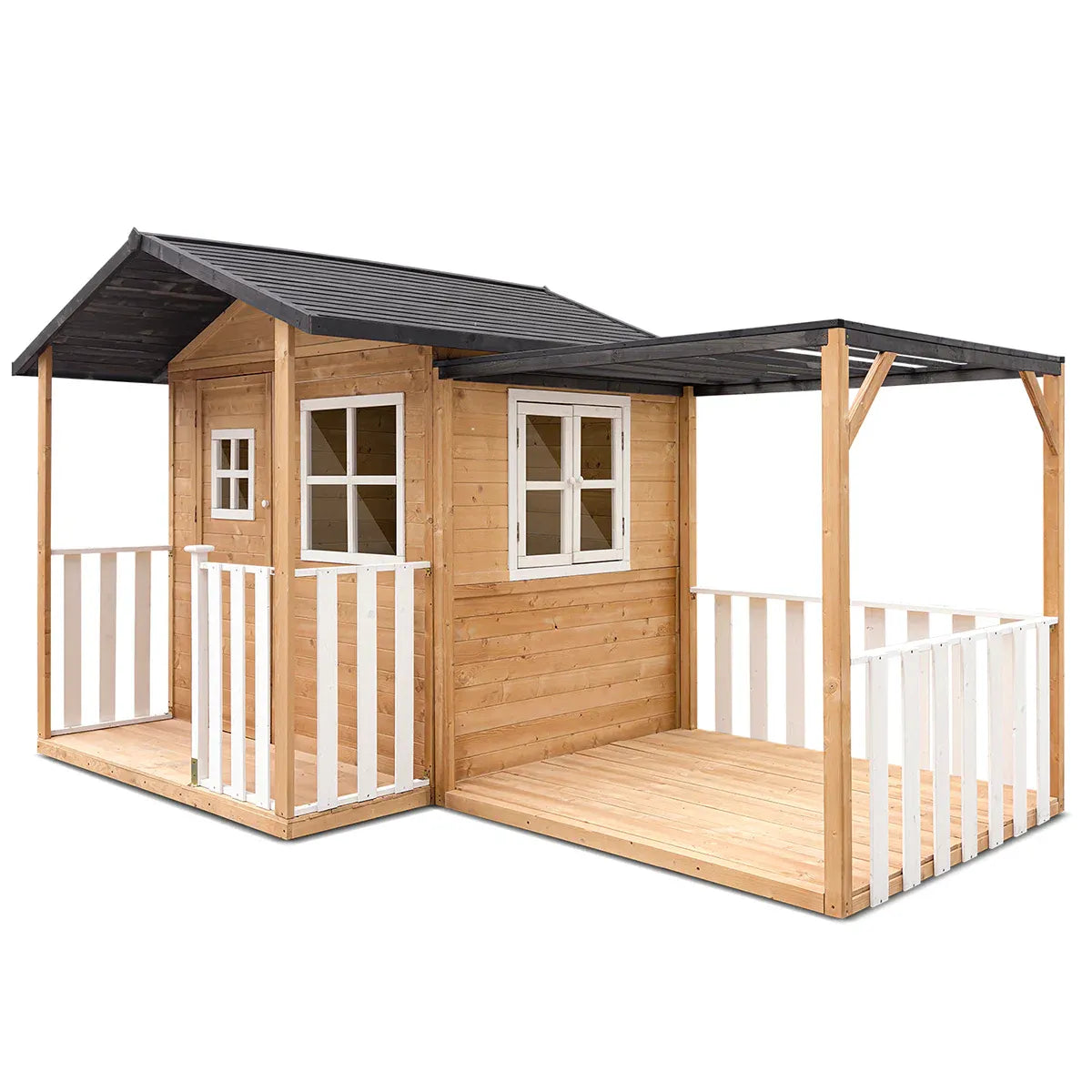 Burleigh Timber Cubby House with Pergola, Kids Outdoor Playhouse Set, 12mo