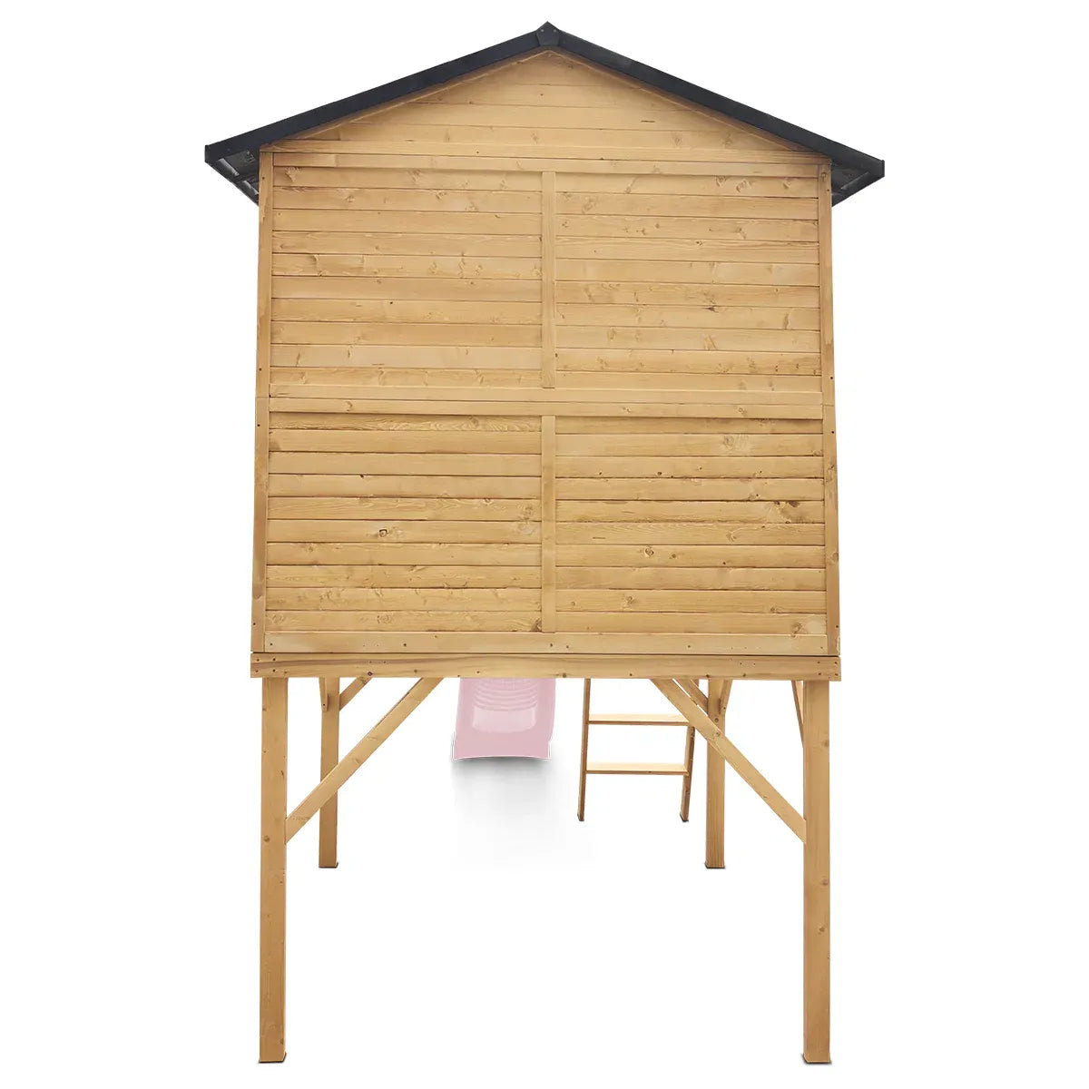 Burleigh Cubby House with 2.2m Slide, Pastel Pink, Timber, 45kg Per Child
