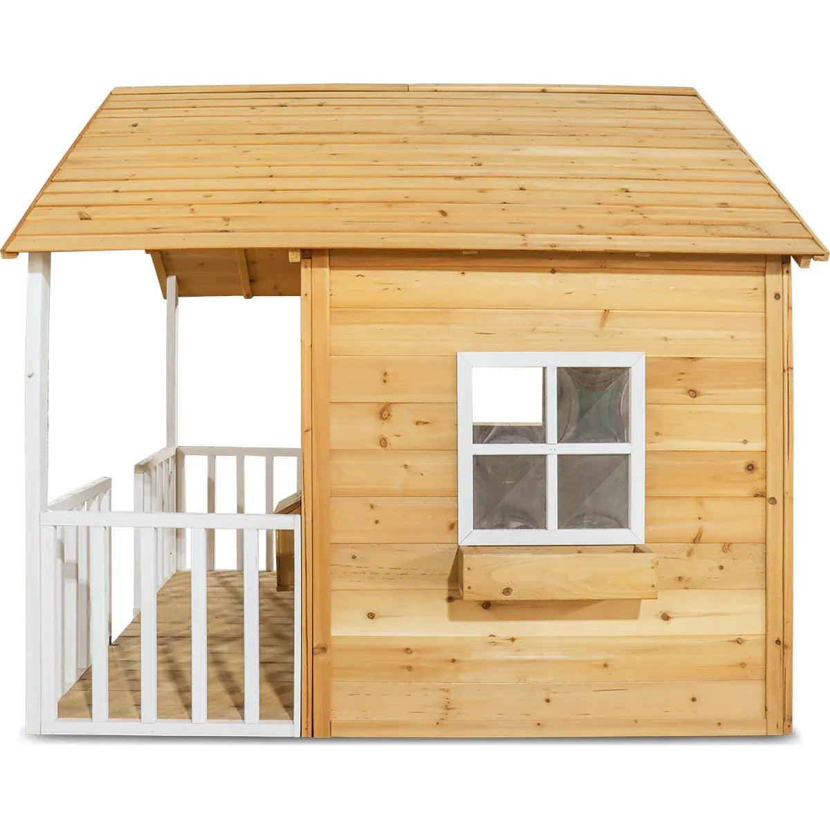 Camira Cubby House Set Timber Kids Playhouse with Veranda Letterbox