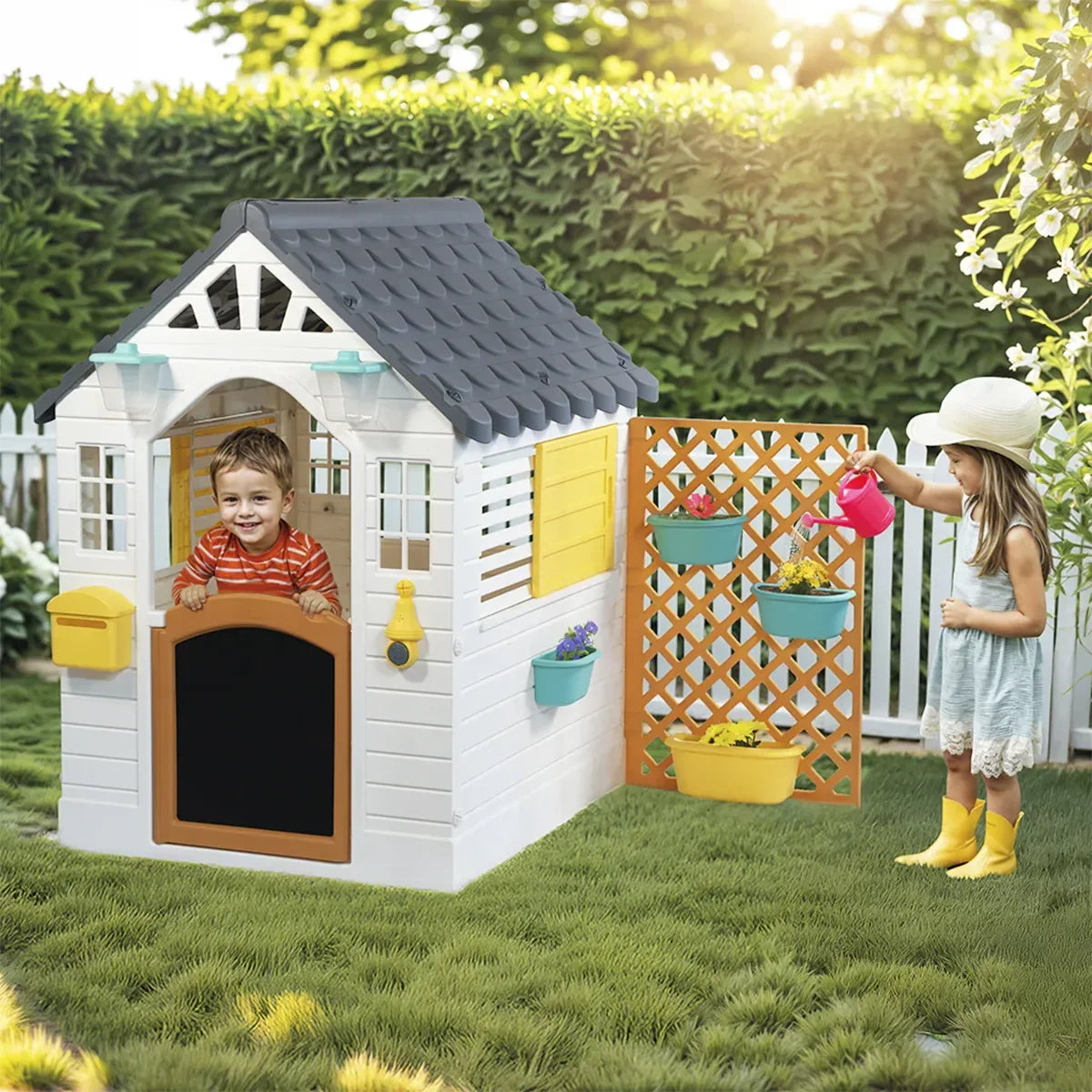 Kids Garden Playhouse – Non‑Toxic Plastic, Lightweight, Easy Assembly