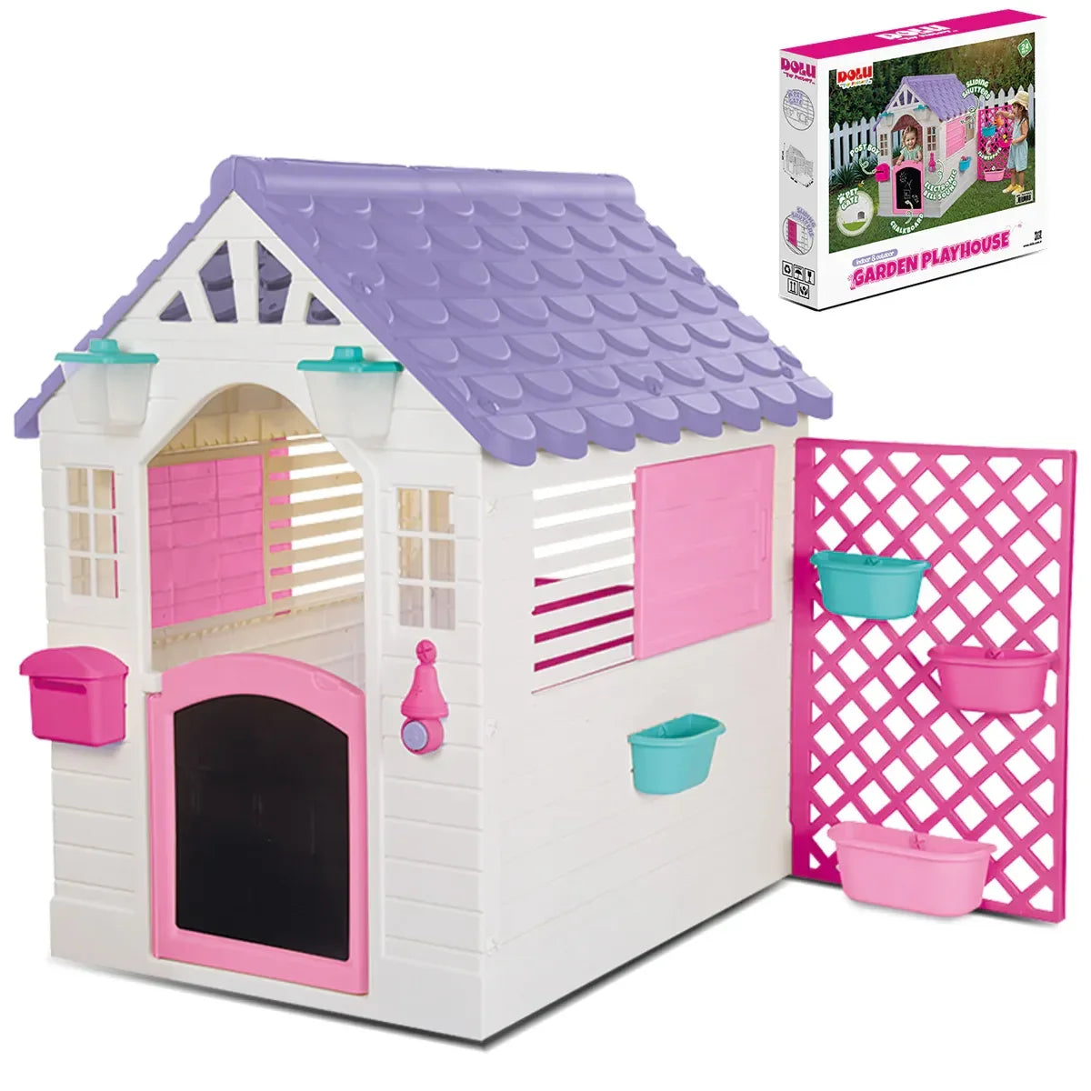 Kids Garden Playhouse – Non‑Toxic Plastic, Lightweight, Easy Assembly Pink