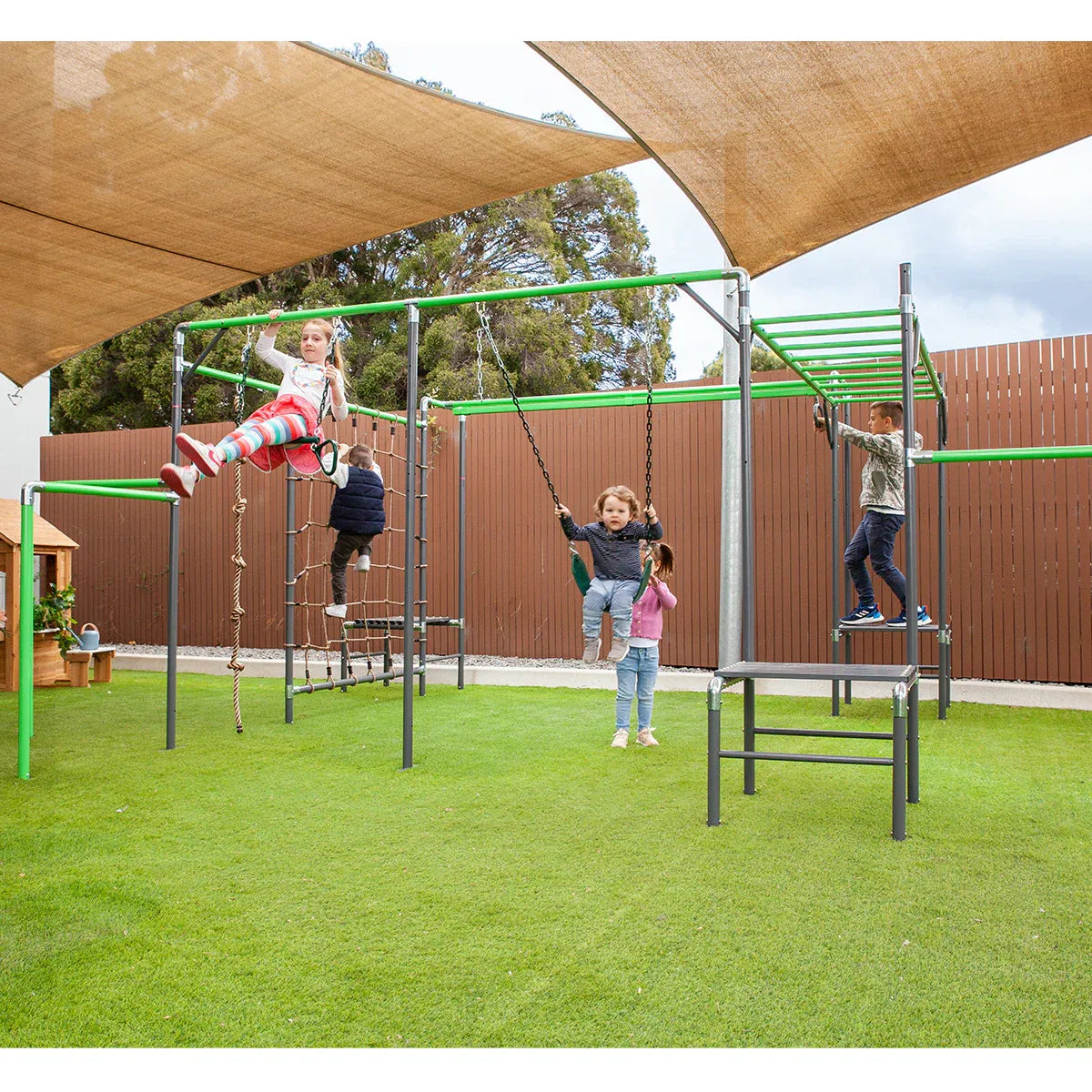 Junior Jungle Madagascar V2 Kids Play Set Flying Fox Swing Trapeze