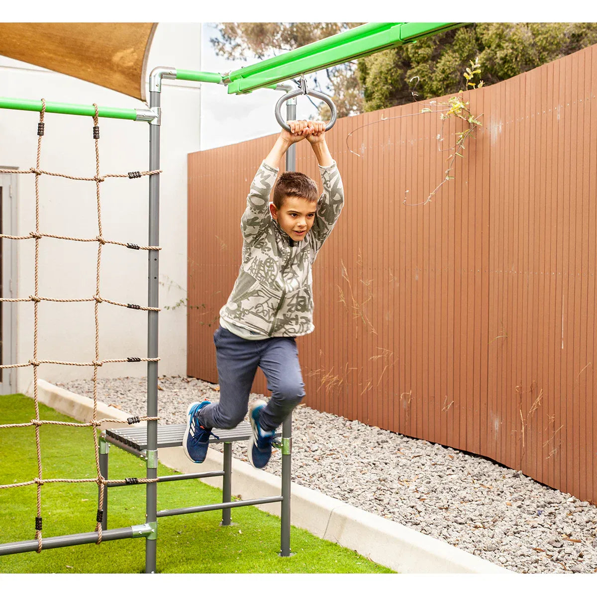 Junior Jungle Madagascar V2 Kids Play Set Flying Fox Swing Trapeze
