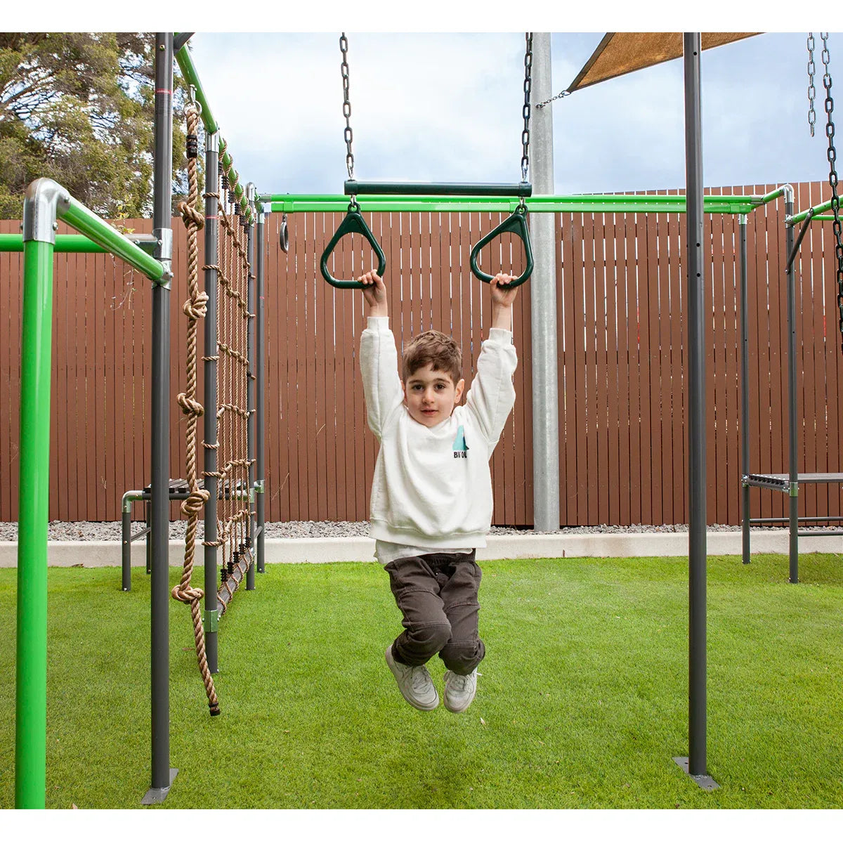 Junior Jungle Madagascar V2 Kids Play Set Flying Fox Swing Trapeze