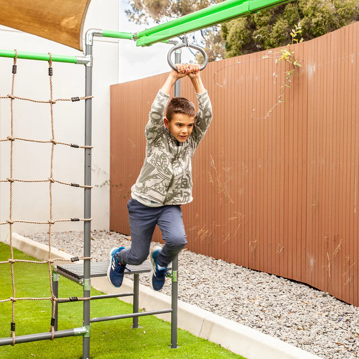 Junior Jungle Monsoon Kids Play Set Flying Fox Climbing Rope Net 4m
