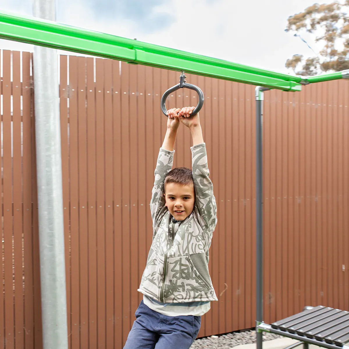 Junior Jungle Monsoon Kids Play Set Flying Fox Climbing Rope Net 4m