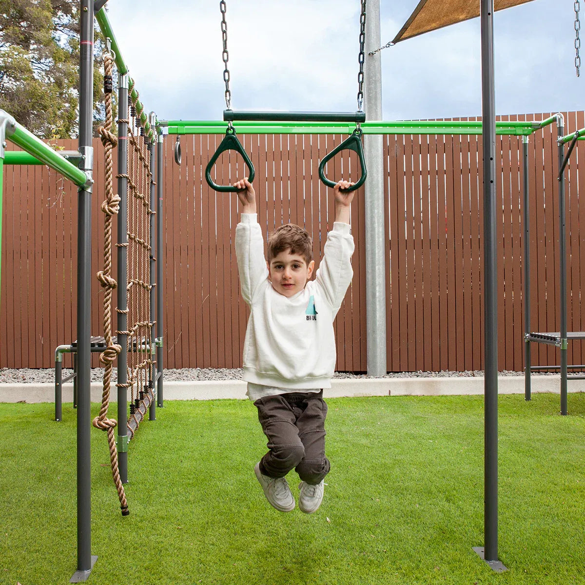 Junior Jungle Safari V2 Kids Play Set Flying Fox Swing Trapeze Ropes