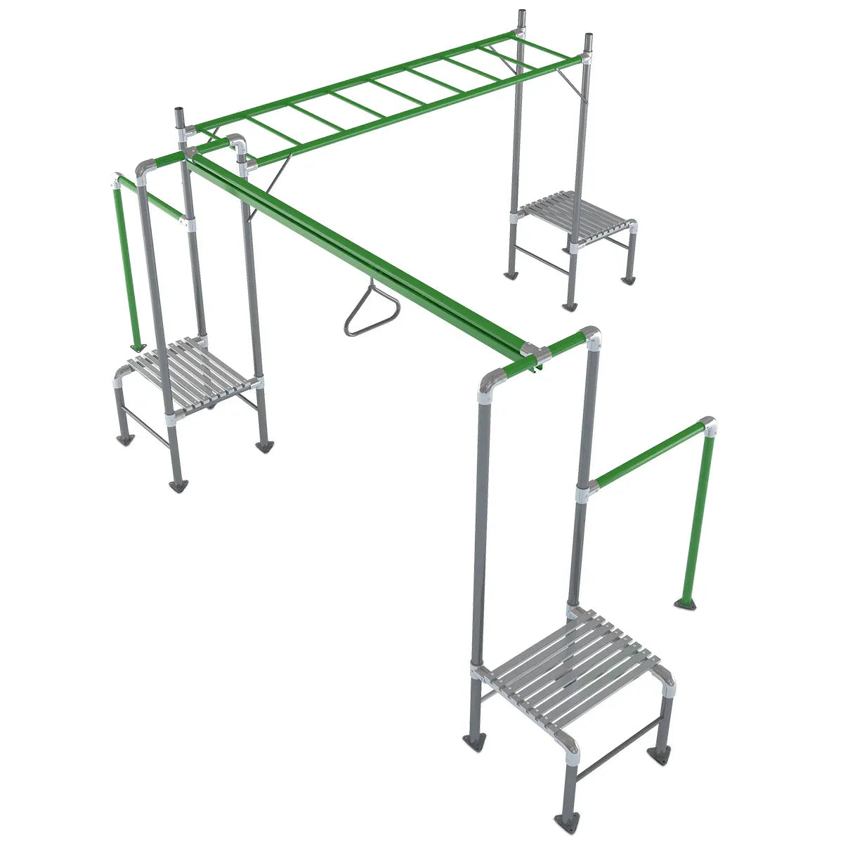 Junior Jungle Tarzan Flying Fox and Monkey Bars 2.6m Kids Outdoor Set