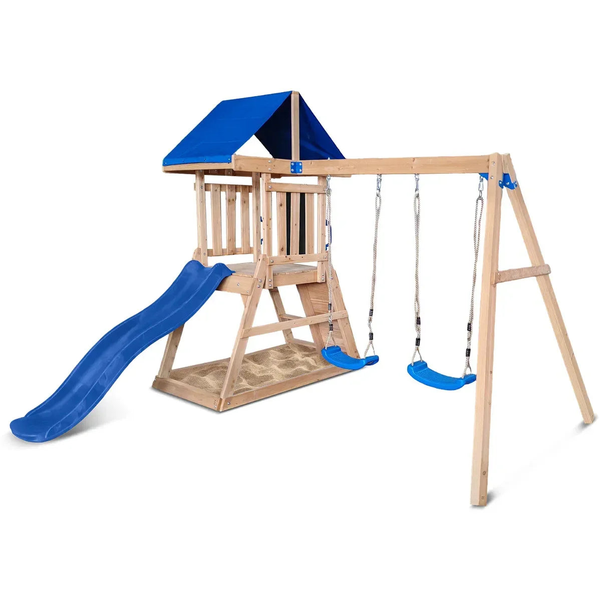 Hazelbrook Swing Set & Play Centre with 1.8m Slide (Blue)
