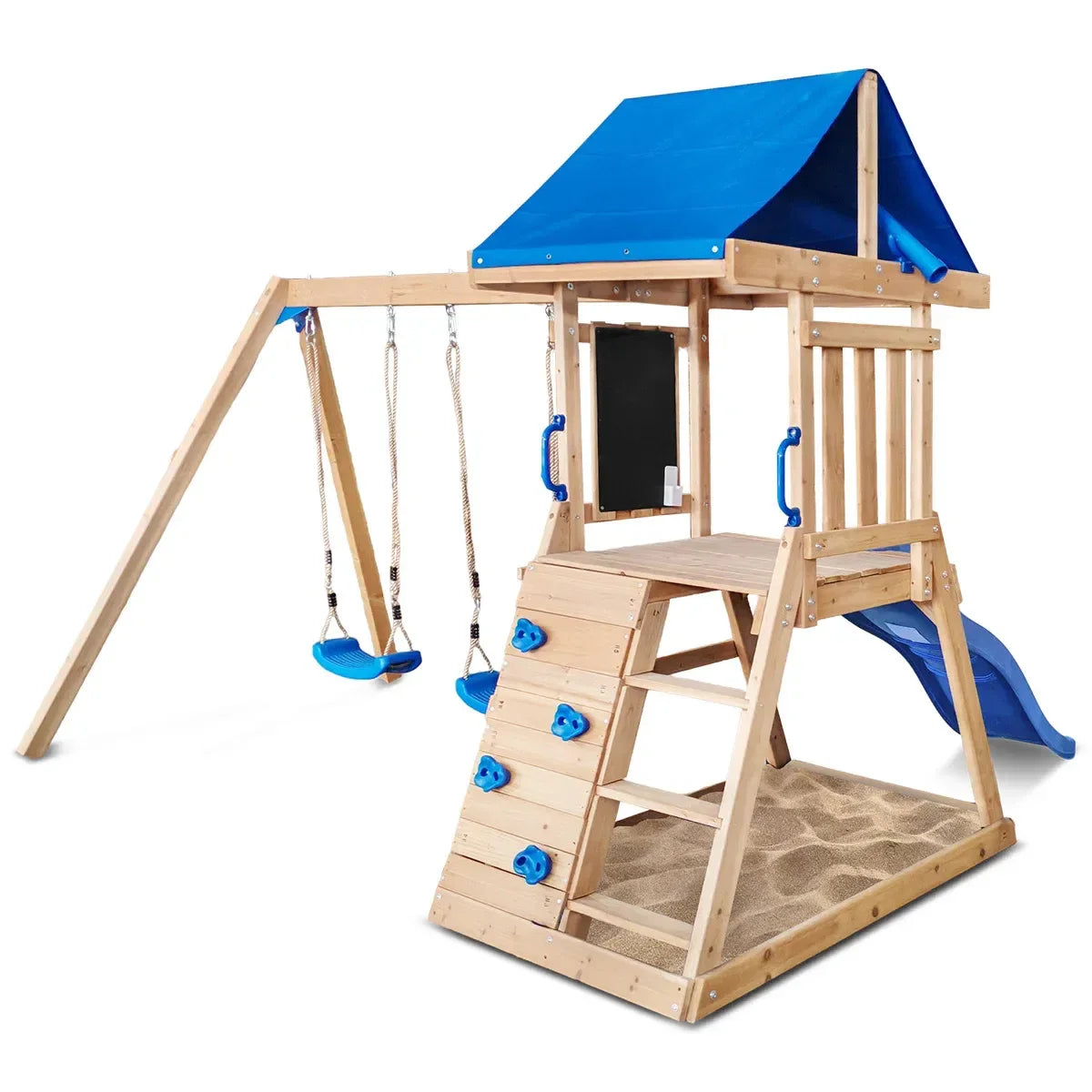 Hazelbrook Swing Set & Play Centre with 1.8m Slide (Blue)