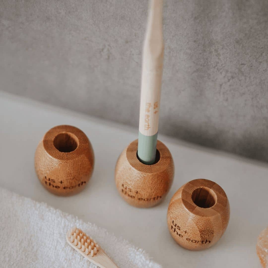 Bamboo Toothbrush Stand