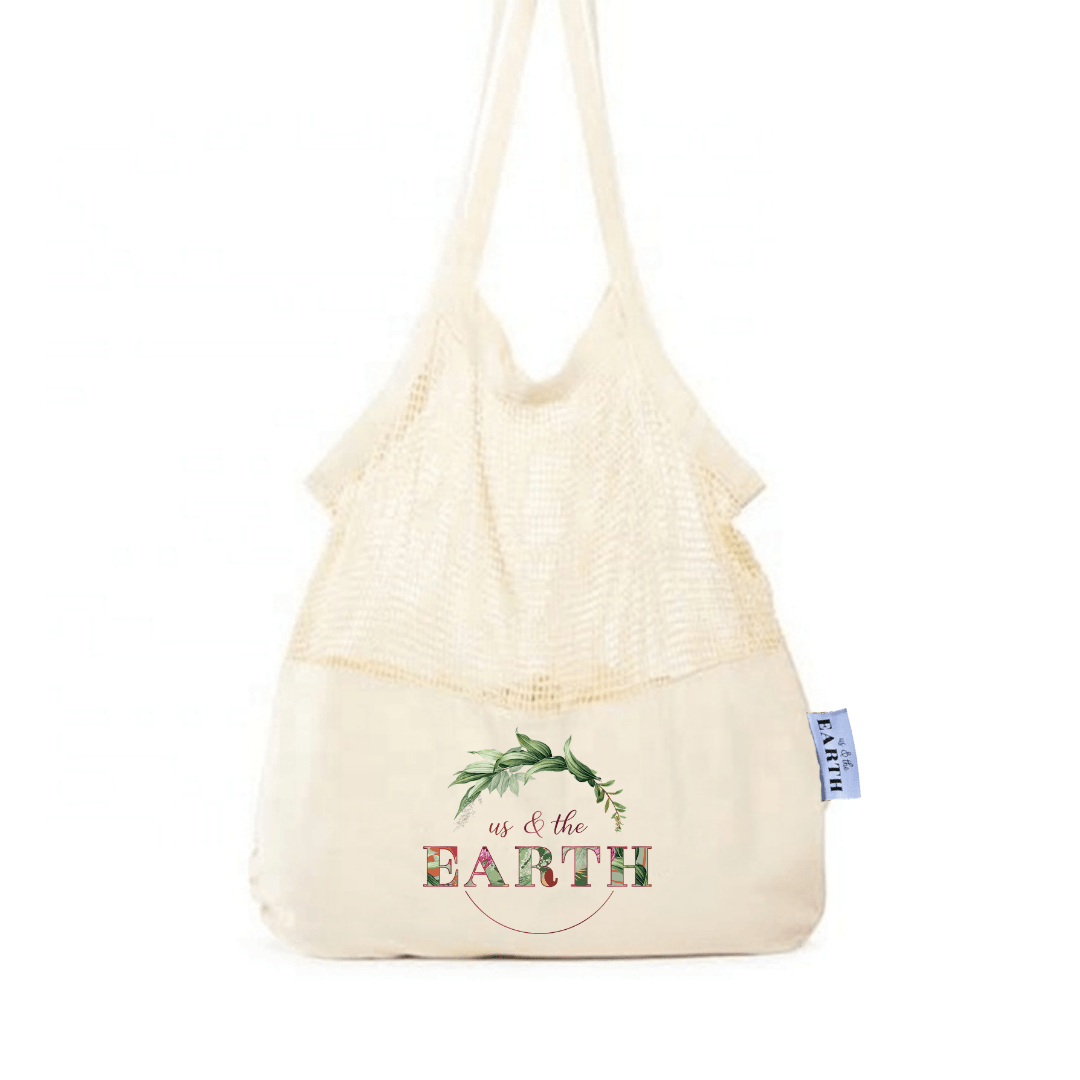 Us & The Earth Calico Shopping Bag