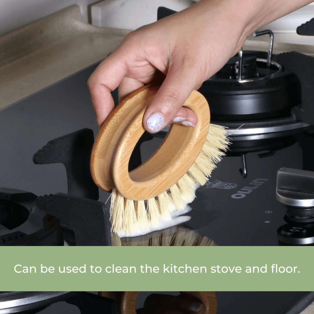 Bamboo Veggie Scrubber Brush