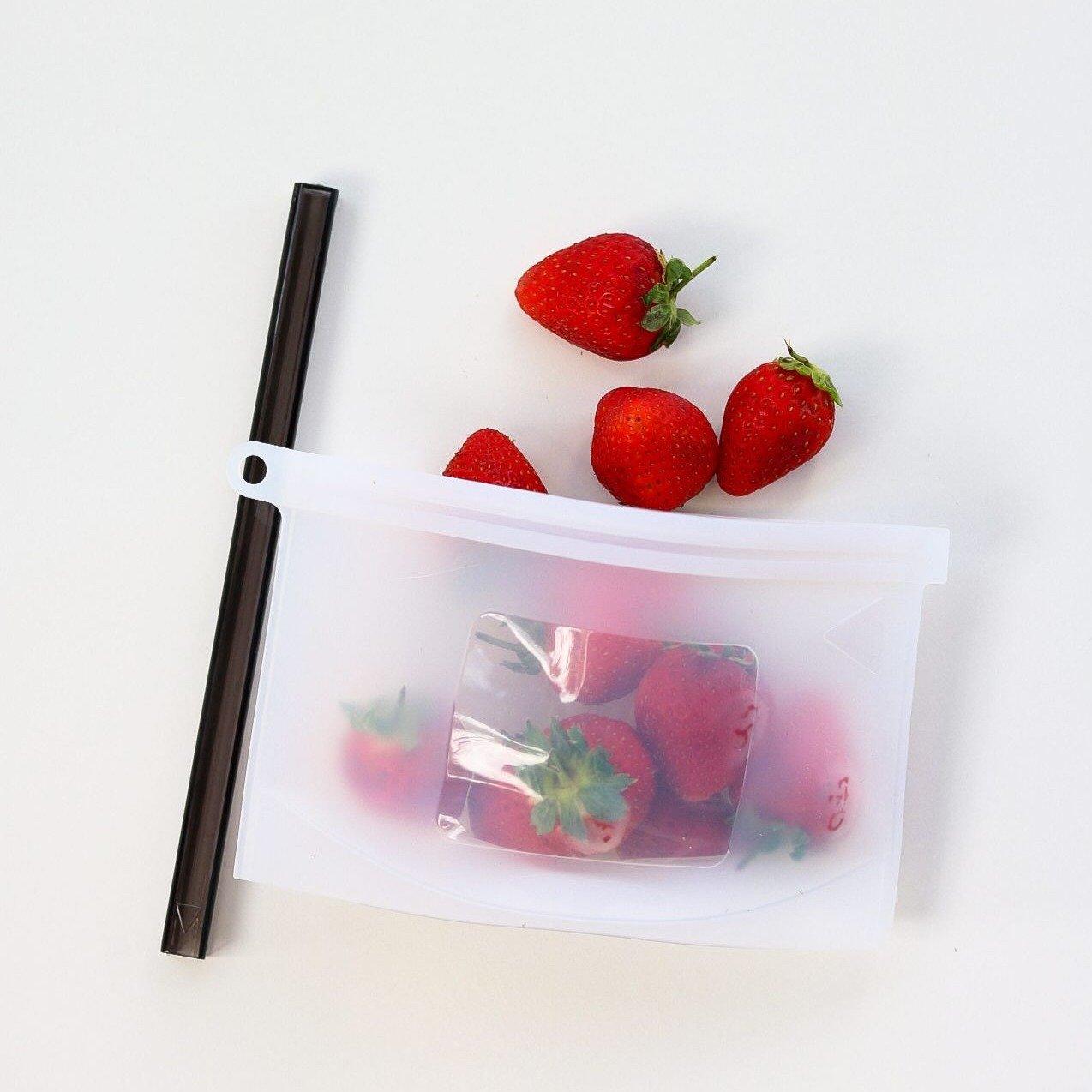 500mL - Reusable Food Grade Silicone Zip Lock Food Pouch