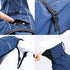 Pet Dog Raincoat Poncho Jacket Windbreaker Waterproof Clothes with Harness Hole-L-Blue