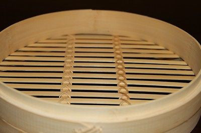 6 Inch Bamboo Steamer Set-2 Steamer Baskets With 1 Lid