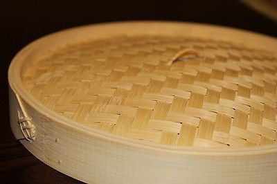 9 Inch Bamboo Steamer Set-2 Steamer Baskets With 1 Lid