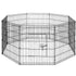24" 8 Panel Pet Dog Playpen Puppy Exercise Cage Enclosure Fence Play Pen