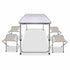 Portable Folding Picnic Camping Set BBQ Party Aluminium Table 4 Foldable Chairs