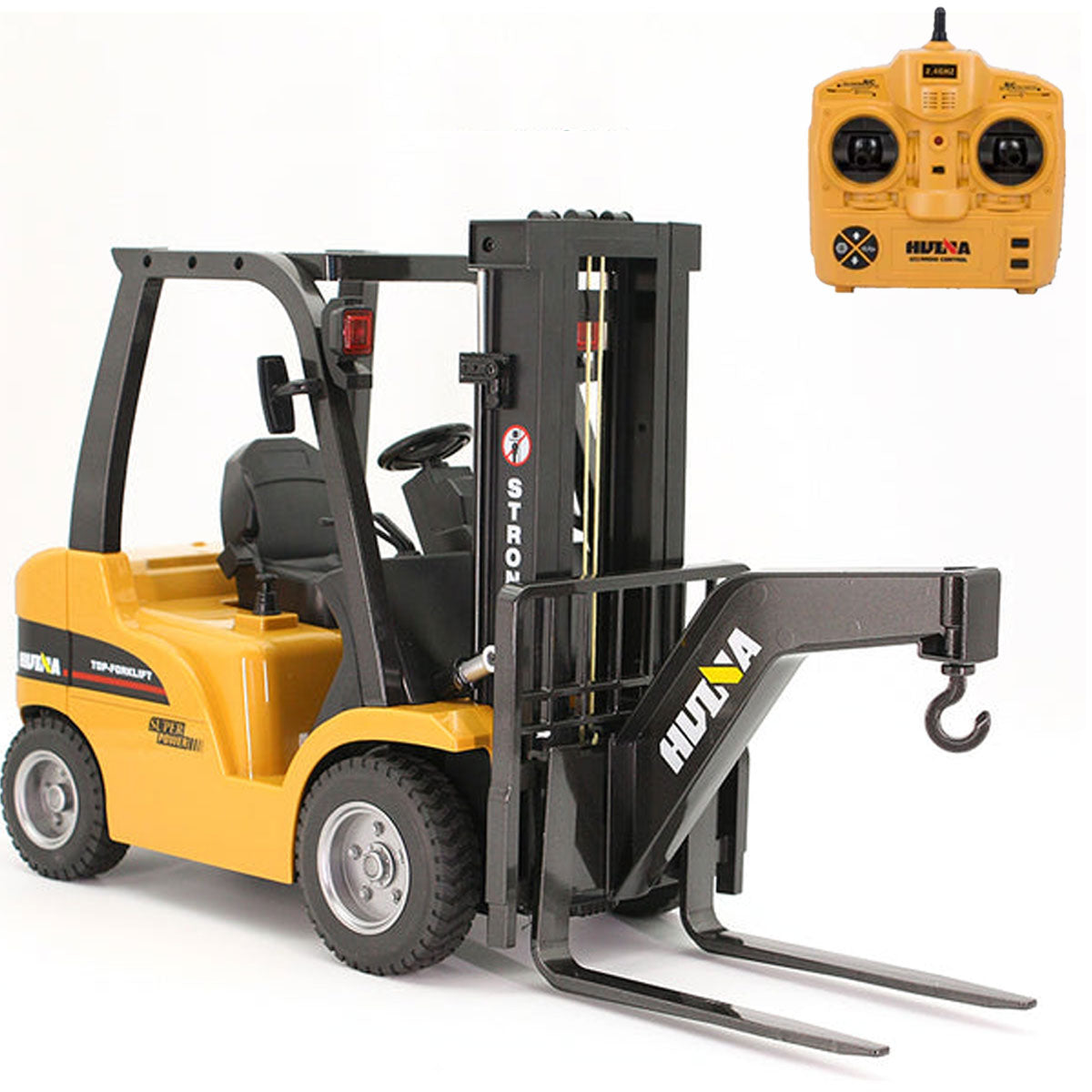 HuiNa 1/10 RC Forklift 8CH 2.4GHz Alloy Remote Control Construction Toy Truck