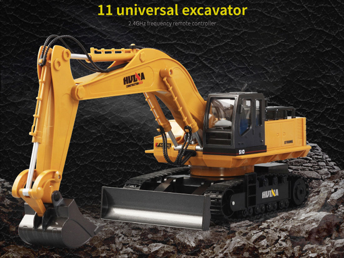 1/16 11CH RC Alloy Excavator Construction Engineering Digger Vehicle Toy