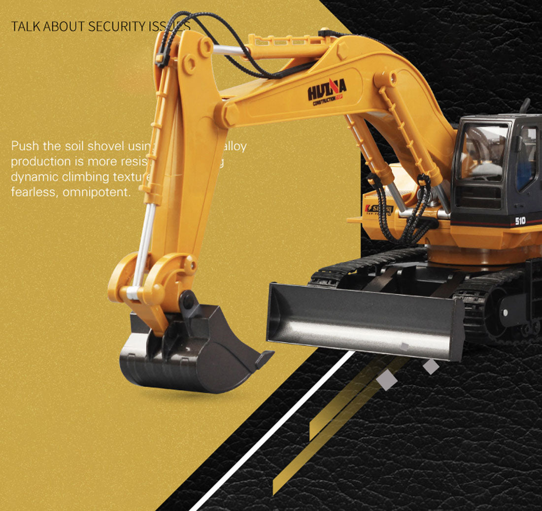 1/16 11CH RC Alloy Excavator Construction Engineering Digger Vehicle Toy