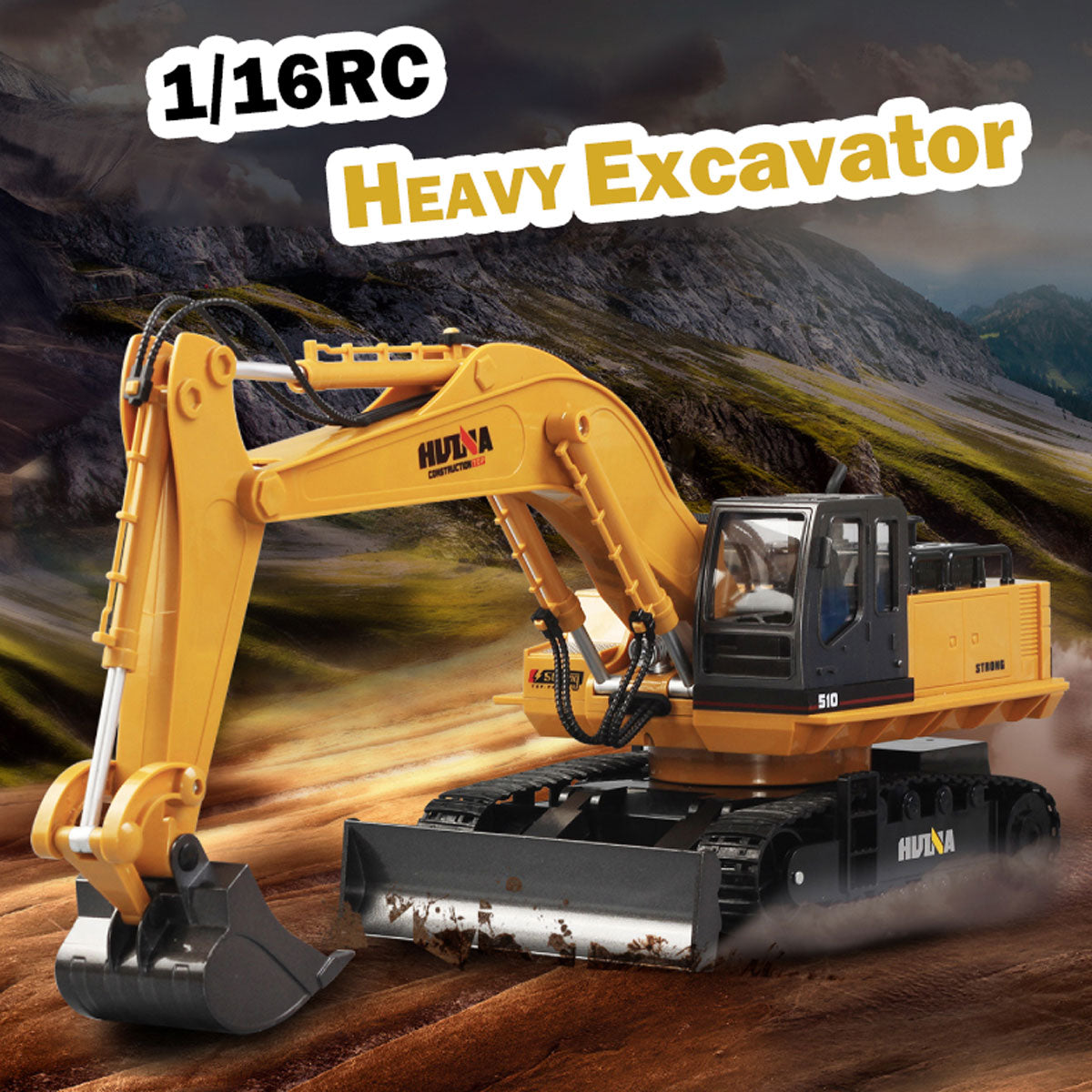 1/16 11CH RC Alloy Excavator Construction Engineering Digger Vehicle Toy