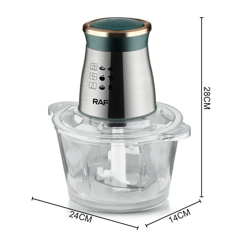 Multifunctional Stainless Steel Blade Electric Blender Salad maker and Meat Grinder, Food Processor