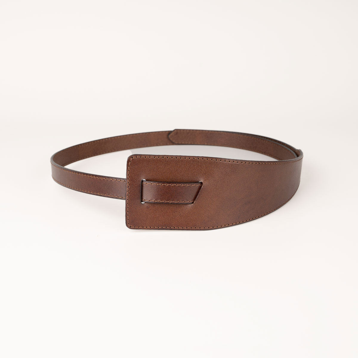 Ivy Women's Brown Leather Knot Belt