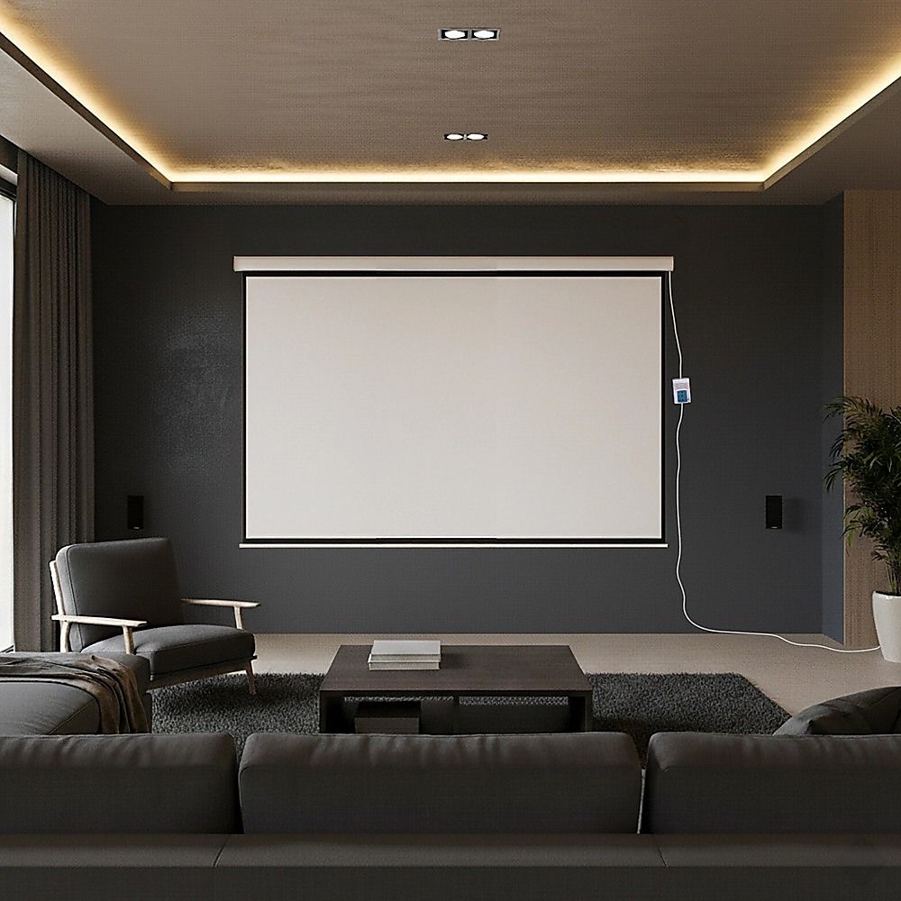 120 Inch Electric Motorised Projector Screen TV with Remote, Matte Fit