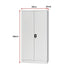 Two-Door Shelf Office Gym Filing Storage Locker Cabinet Safe