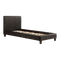Single PU Leather Bed Frame Black