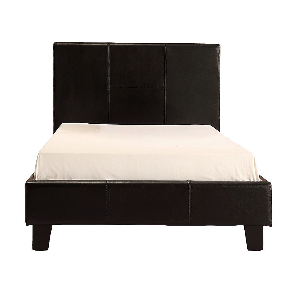 Single PU Leather Bed Frame Black