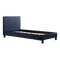 Single PU Leather Bed Frame Blue