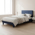 Single PU Leather Bed Frame Blue