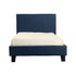 Single PU Leather Bed Frame Blue