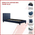 Single PU Leather Bed Frame Blue