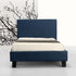 Single PU Leather Bed Frame Blue