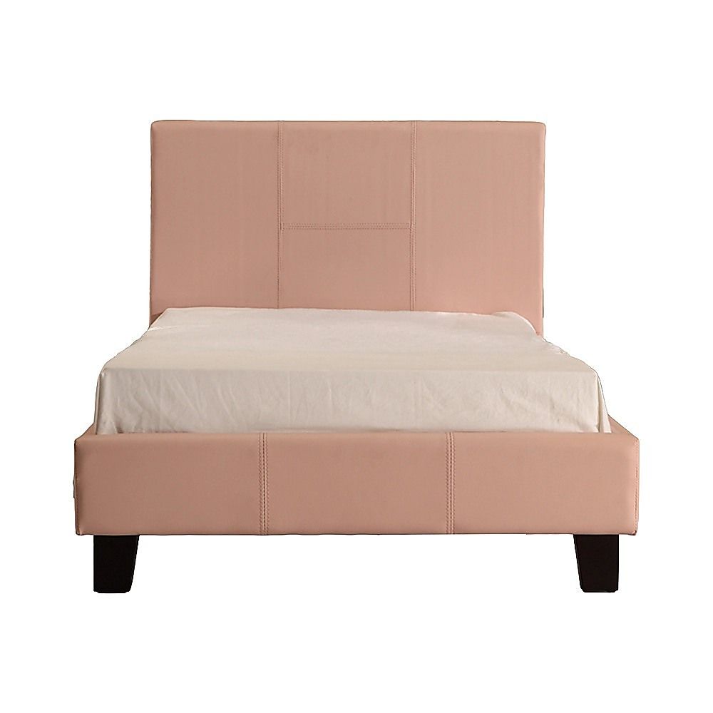 Single PU Leather Bed Frame Pink