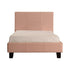 Single PU Leather Bed Frame Pink