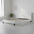 Double PU Leather Bed Frame White
