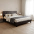 Double PU Leather Bed Frame Brown