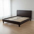Double PU Leather Bed Frame Brown