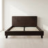 Double PU Leather Bed Frame Brown