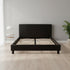 Double PU Leather Bed Frame Black