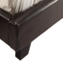 Queen PU Leather Bed Frame Brown